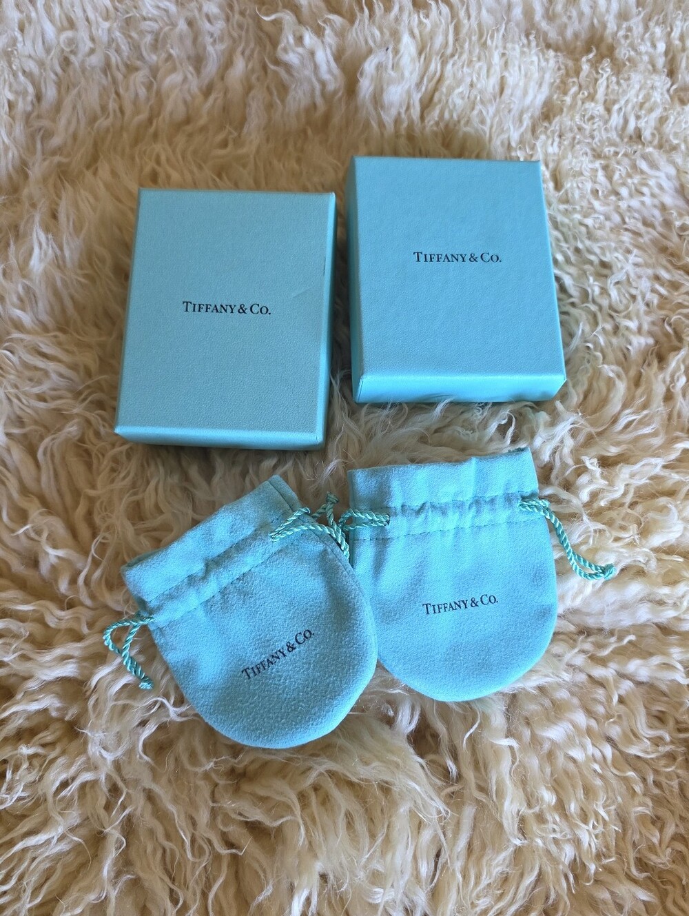 Tiffany & Co. Blue Jewelry Boxes and Pouches 2 Of Each